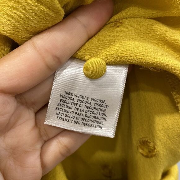 Ettiwa Anthropologie Yellow Skirt Romper Sz S - Picture 12 of 12